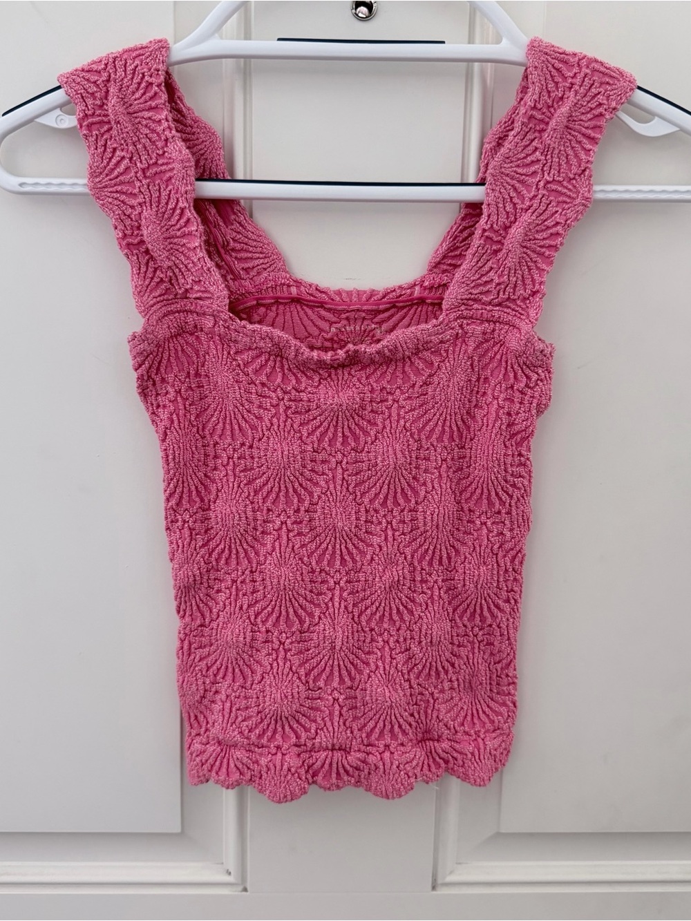 Free People Love Letter Cami XS/S | Pink Floral Knit